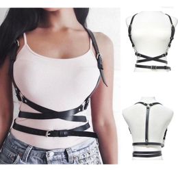 Belts Sexy Slim Leather Harness For Women Body Bondage Waist Belt Female High Garter Black Suspende BeltsBelts