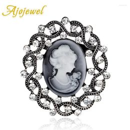 Pins Brooches Ajojewel Vintage Cameo Brooch For Women Suit Retro Jewelry Wholesale Broche Femme Kirk22