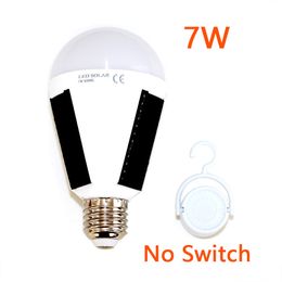 Rechargeable Led Bulb E27 LED Solar Lamp 7W 12W 85V-265V Outdoor Emergency Powered travel Fishing Camping Light