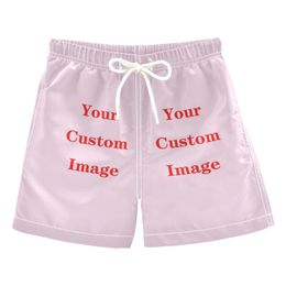 Kids shorts Custom Image Print Swimwear Boy Swimsuit Swimming Trunks Set Beach Short Suitable For 314 years old Children 220609