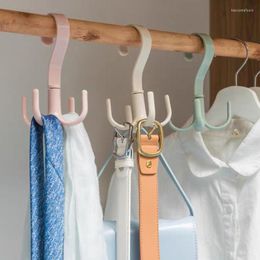 Hangers & Racks 3Pcs 360 Degrees Rotate Four Hooks Dry Wet Dual Use Towel Hanger Home Clothes Shoes Sundries Multi-Functional Organise