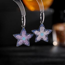 Dangle & Chandelier Elegant Drop Earrings Exaggerated Star Earring Fashion Jewellery Woman Birde Wedding Ear AccessoriesDangle ChandelierDan