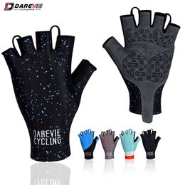 DAREVIE Pro Light Soft Breathable Cool Dry Half Finger Cycling Glove Anti Slip Shockproof Bike Gloves Road 220622