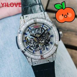 High Quality Top Brand Gift Party Men Full Funcitonal Watch Stopwatch Automatic Mechanics Clock Mens Sports Steel Case Diamonds Montre De Luxe Wristwatch
