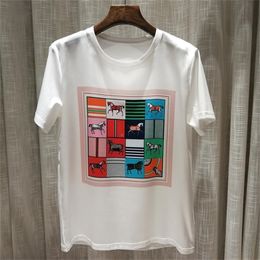 Women Tee shirt short sleeve Tshirt Cool Female clothes Natural silk Tshirts 80s 90s street style summer tops T200616