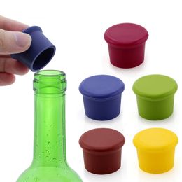 Bar tools Silicone Cap Wine Beer Cover Lid Bottle Stopper Caps Seal Keep Fresh Cork Lids