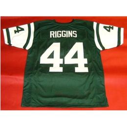 Mit Custom Men Youth women Vintage CUSTOM #44 JOHN RIGGINS green Football Jersey size s-4XL or custom any name or number jersey