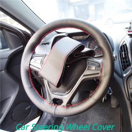 Steering Wheel Covers 1pc Car Universal Cover Leather 38cm Diameter Soft Automobile Interior Accessories DIY CoversSteering