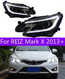 Car Goods Head Light For 2014 REIZ Mark X 2013-in LED Front Headlights Upgrade DRL Daytime Running Lights