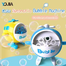 Summer Water Parks Kids Toy Helicopter USB chargeable Automatic Bubble blowing machine Toys For Children DHL FREE YT199502