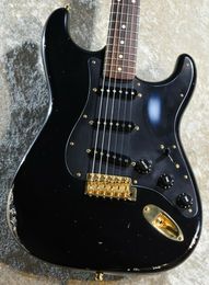 Custom Shop LTD 1960 St Relic MH GH Black/Black Paisley #GGb10 Electric Guitar