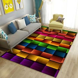 Carpets Modern Minimalist Colourful Plaid Weave Striped Area Rug Living Room Bedroom Kitchen Home Decor ModeCarpets