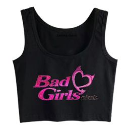 Crop Top Gambar Cetak Humor Bgc Klub Wanita Bad Sport Pesona Abadi 220613