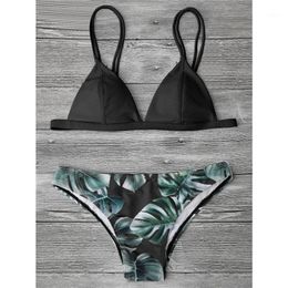 Womens Swimwear 2022 Summer Women Floral Printed Bikini Set Bandage Swimsuit Sexy Brazilian Bathing Female Beachwear Biquini 2pcs