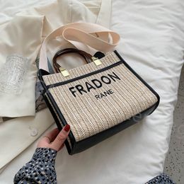 knitting purses UK - Luxury Designers Handbag Tote Shoulder Clutch Bags Crossbody Shopping Bag Purses Letters summer Straw Knitting Bag One Handle Wallet Backpack Women Handbags purse