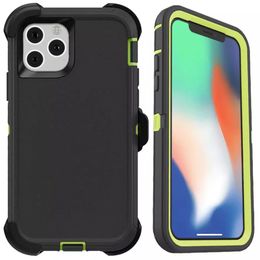 Defender Armor Heavy Duty Shockproof Holster Clip Robot Phone Cases For Iphone 13 12 Pro Max Mini X 7 8 High Qulity 3 in 1 With Clip