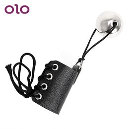 OLO Cock Ring Penis Enlarger Stretcher Growth by Weight Extender Male Exercise with Heavy Metal Ball sexy Toys for Men