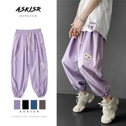 Summer Harem Pants Men And Women Elastic Waist Cropped Trousers Mens Fashion Jogger Pants Street Loose Bloomers Male Female 201126