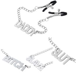 1 Pair Bondage Stainless Steel Nipple Clamps with Chian Breast Slave Slut Fetish BDSM Women Adult Couples sexy Toys Erotic Beauty Items