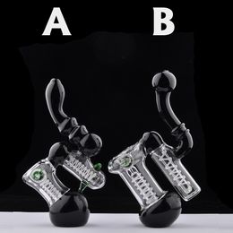 Smoking Pipes Heady Stock Black Glass Bubbler Pipe Water Bong Accessories 6.5 inchesQ240515