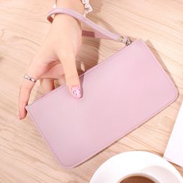 Fashion Female Wallet PU Leather Cell Phone Case Large Capacity Credit Card Holder Coin Purse Zipper Clutch Handbag Wallets for Girls Ladies