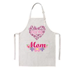 Adult Adjustable Adult Apron with Pocket Linen Housework Apron Sublimation Blank Apron Oil Stain-proof Home Supplies