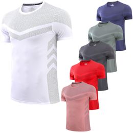 Men Running Jogging T Shirt Quick Dry Compression Skinny Fitness Gym Soccer Male Jersey 3D Print Training Short Sleeve 220712