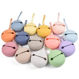 Baby Pacifier Storage Bag Food Grade Silica Gel With Lanyard Portable Dustproof Nipple Storages Bags 4xl E3