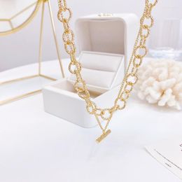 Chains Necklace For Women Autumn And Winter Fashion Exquisite Luxury Necklaces Clavicle Rope Romantic Flash Accessories JewelryChains Heal22