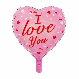 18 Inch inflatable Valentine's Day party ballons decorations bubble Aluminium film balloon I Love You Heart balloons toys supplies