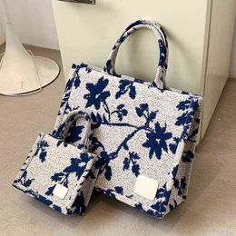 large black clutch UK - Casual Style Printing Fabric Big Soft Shoulder Bag for Women 2022 Spring Crossbody Bags New Fashion Trend Brand Office Handbags X220331