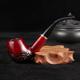 Rosewood smooth sandalwood pipe old-fashioned curved men's portable Philtre cigarette holder