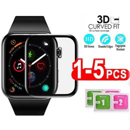 apple watch protector UK - 3D Full Cover screen protector For Apple watch 5 4 40MM 44MM Not Tempered glass Soft Screen film for Iwatch 4 5 6 SE