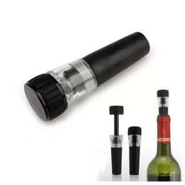 Vacuum Wine Saver Pump Pumer Preserver Bomba de ar a vácuo Stoppers Stoppers Stoppers Acessórios de vinho Ferramentas C0627X14