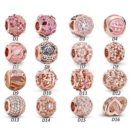 2022 New arrive love hazel real S925 Sterling silver Jewellery Diy Beads Fits pandora Ale Charm For Pandoras Bracelets for women European rose gold Bracelet&Necklace