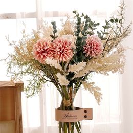 Artificial Dandelion Flowers Centrepieces for Tables Home Living Room Decor Fake Pampas Grass Wedding Arrangement Bridal Bouquet 220815