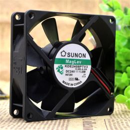 Wholesale fan: 8CM 8025 24V 1.0W KDE2408PTV3 two-wire inverter cooling fan