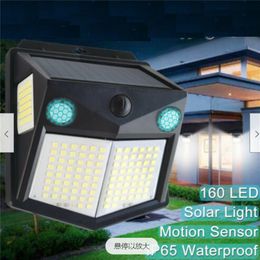 160LED Solar Light Outdoor Solars Wall Lamps PIR Motion Sensor Lamp Waterproof Solar Lights For Garden Decoration Street Hot