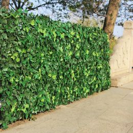 Decorative Flowers & Wreaths Eco-friendly Artificial Hedge Leaves Plants Fake Ivy Wall 20"X20" Plastic Vertical Garden UV Proof