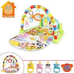 Baby Gym Tapis Puzzles Mat Educational Rack Toys Baby Music Play Mat With Piano Keyboard Infant Fitness Carpet Gift For Kids 210402