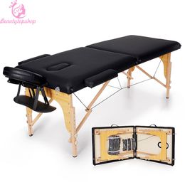 2 sezioni pieghevole divano di massaggio per salone portatile letto spa del letto con schienale/poggiatesta/bracciolo/pallet a mano