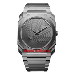 12 Styles High Quality Watches 103245 Octo Finisimmo Tadao Ando Limited Edition Automatic Mens Watch Grey Dial Titanium Bracelet Gents Wristwatches