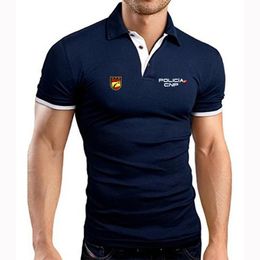 Men's Polos Comfortable 2022 Spain National Mens Shirt Business Casual Sweater Short Sleeve Upr Anti Riot Swat Cotton Top