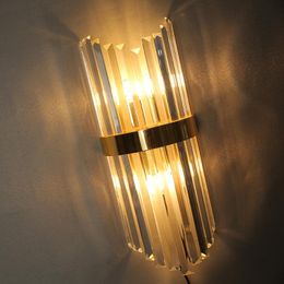Wall Lamp Crystal Luxury Modern Led Light Indoor Gold Sconce Living Room Bedroom Bedside Home Decor LuminariasWall
