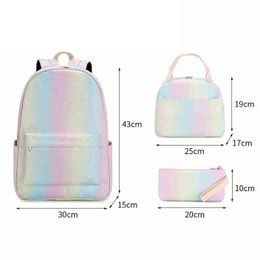 3pc/set School Bags for Teenage Girls Kids Children Student Backpack Travel Teen Shoulder Bag Child Schoolbag New Women backpack