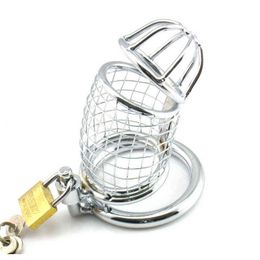 NXY Chastity Device Men's Lock Pants Stainless Steel Sex Products Adult Bird Cage Toys Bound Penis Passion Metal 0416