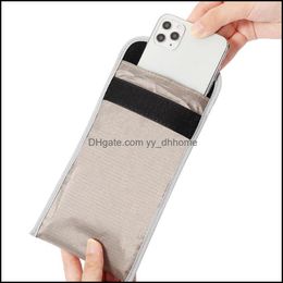 Storage Bags Home Organization Housekee Garden Portable Mobile Phone Rf Anti-Radiation Shield Case Bag Pouch Ic Magnetic Card Prevent Dega