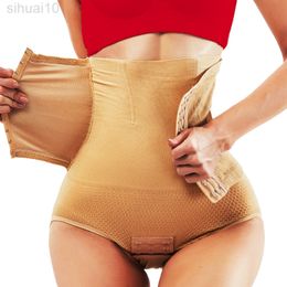 Firm Control Panties With Hook High Waist Trainer Bodysuit Butt Lifer Body Shaper Slimming Pant Women Dress Corrective Underwear L220802