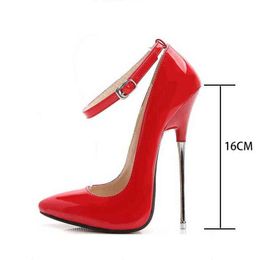 Womens Pumps Pointed Toe High-heeled Striptease Pole Dancing Shoes 16CM High Heels Sexy Bed Game Shoes Plus Size 35-44 G220527