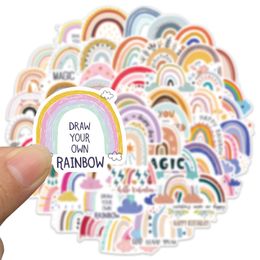 60Pcs Ins Rainbow Stickers Non-Random For Car Bike Luggage Sticker Laptop Skateboard Motor Water Bottle Snowboard wall Decals Kids Gifts